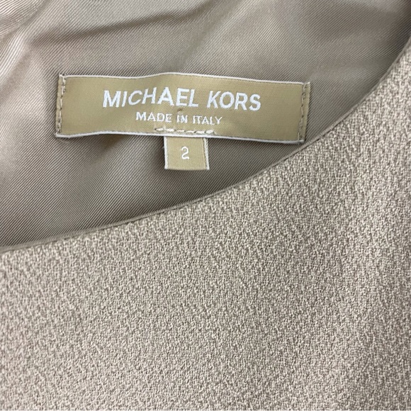 MICHAEL KORS COLLECTION Stretch Boucle Sheath Dress w/ Metallic Gold Belt Size 2 - Picture 6 of 15